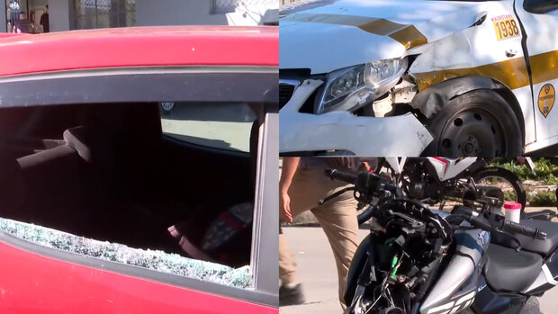 Delincuentes robaron pertenencias de un auto donde había un bebé; escaparon y chocaron