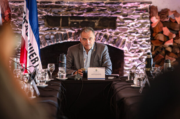 Orsi en el último Consejo de MInistros, realizado el 26 de marzo de 2026. Foto: Gastón Britos / FocoUy.