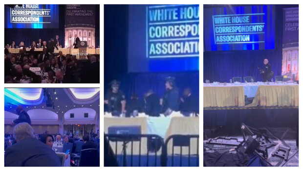 Trump evacuado en cena: más videos del momento de los tiros y qué se sabe del atacante