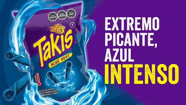 Takis Blue Heat llega a Uruguay con picante extremo y un impactante color azul