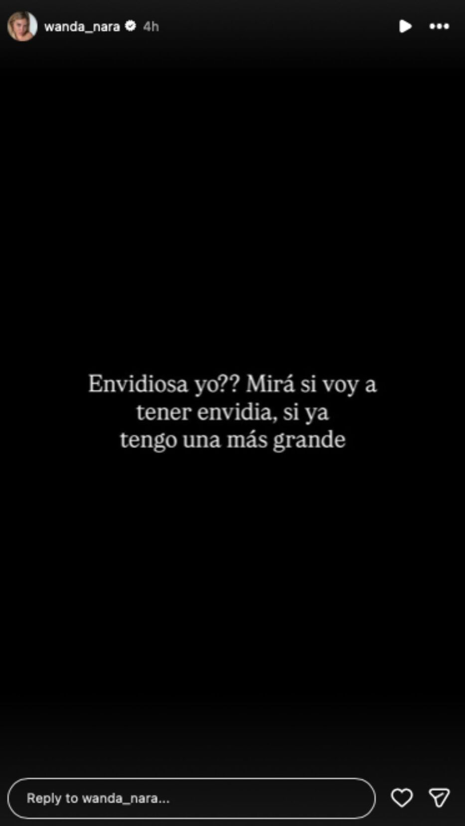 Foto: Historias de Instagram/ @wanda.nara