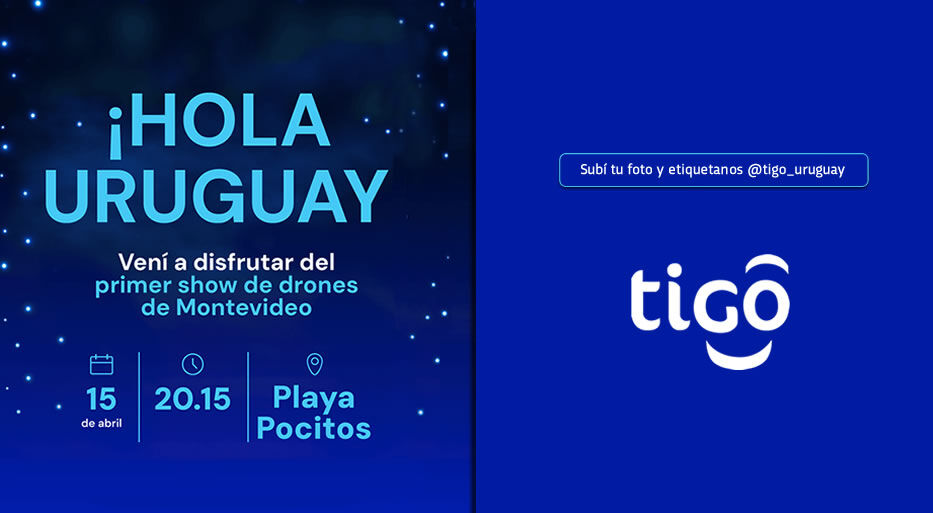 Tigo llega a Uruguay con un show de drones histórico en la rambla de Montevideo
