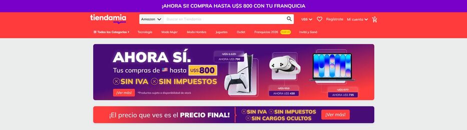 Foto: captura de pantalla / Tiendamía.