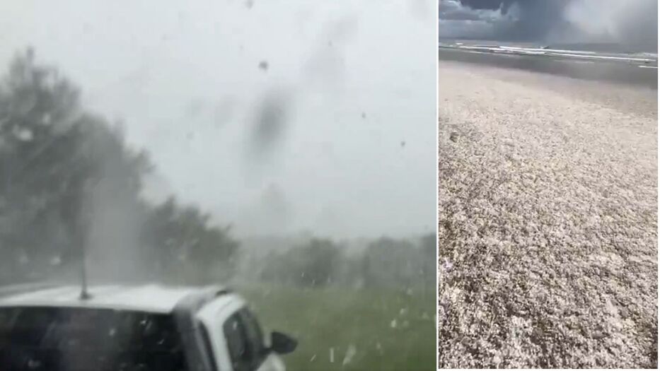 Temporal en el este: fuerte vendaval con granizo azotó este domingo a Maldonado y Rocha