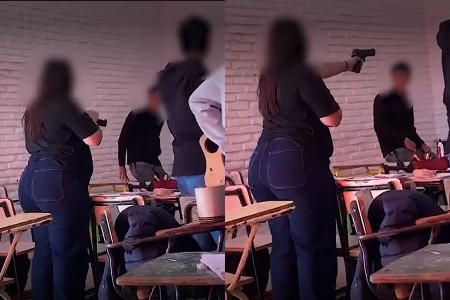 Salto: se difundió video de la adolescente que usó un arma de aire comprimido en el liceo