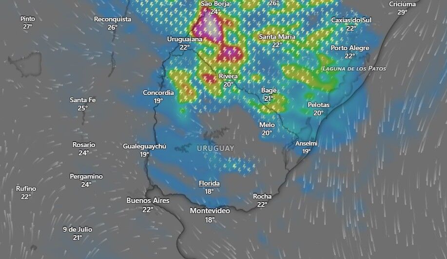 Anuncian cambio en el tiempo con fuertes lluvias y tormentas para Uruguay: cuándo será