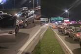 “Es increíble”: una discusión de tránsito generó choque de diez autos frente al aeropuerto
