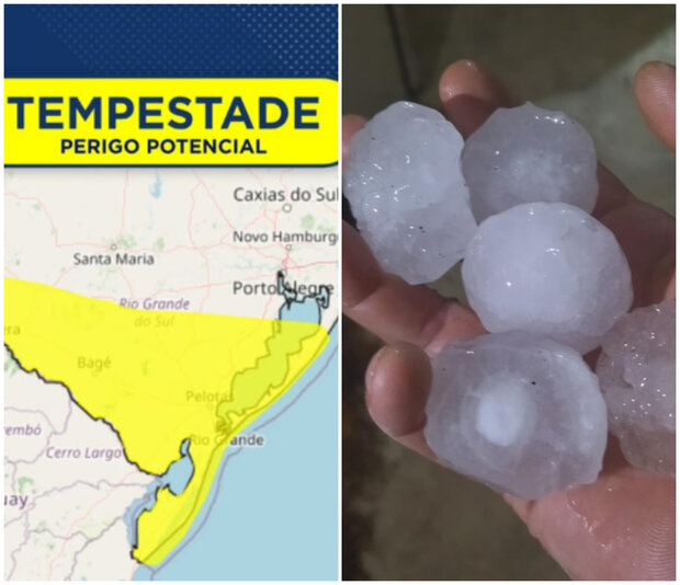 Advierten “peligro potencial” en cinco departamentos de Uruguay por “riesgo de granizo”