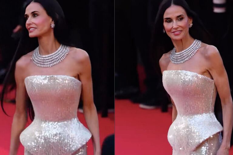 Demi Moore impactó en Cannes y su extrema delgadez reavivó el debate sobre Ozempic