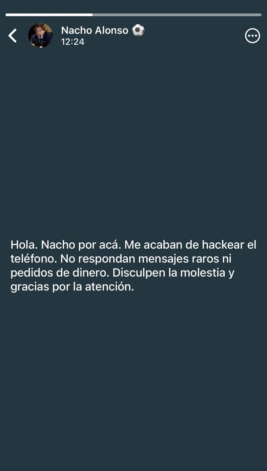 estado de WhatsApp / Ignacio Alonso