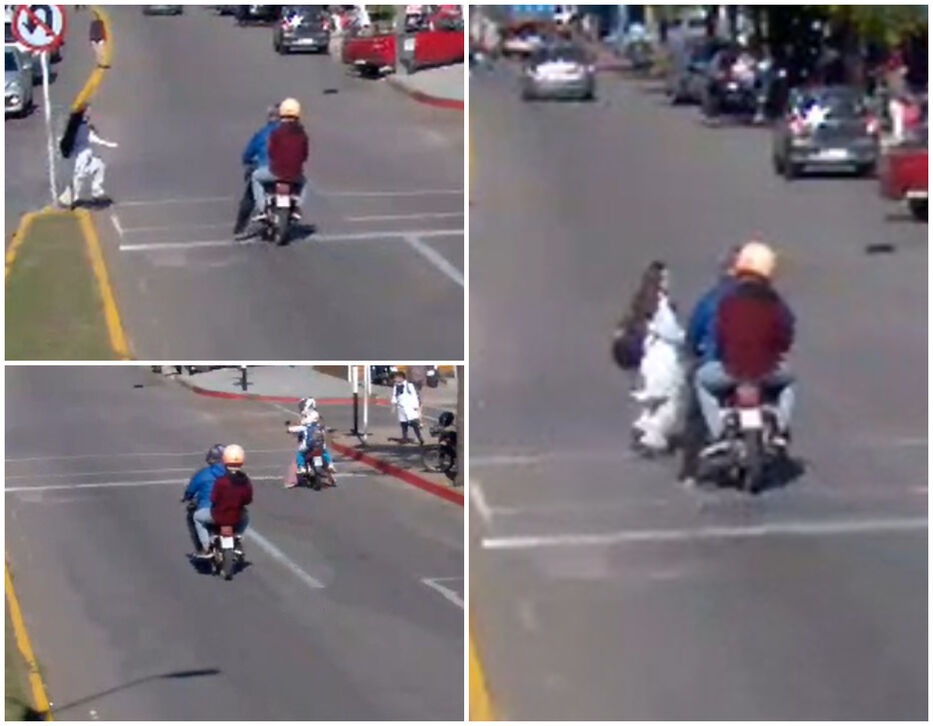 Video muestra a una moto que casi atropella a escolares pese a tener el semáforo en rojo