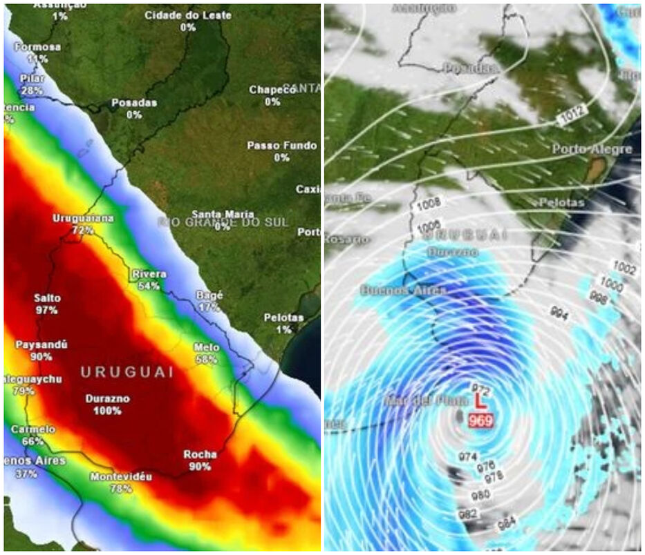 Llega el “ciclón bomba” a Uruguay: qué día será el más complicado y en qué departamentos