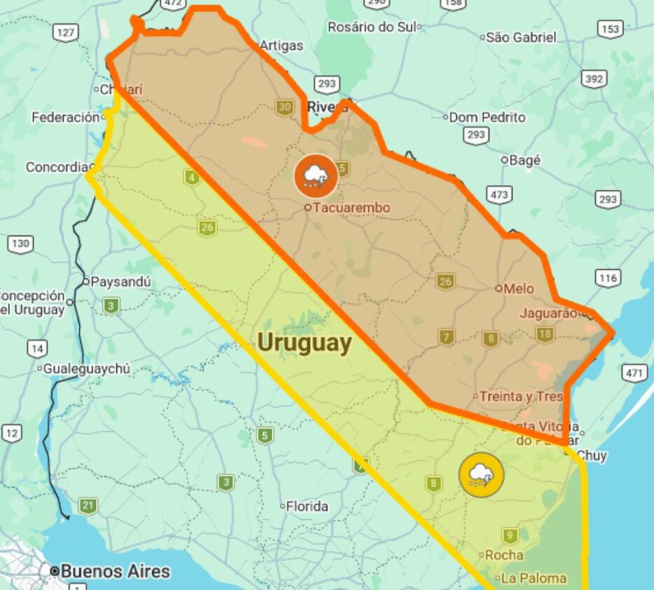 Agarrate: persiste la doble alerta por tormentas “fuertes o severas”