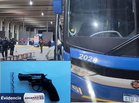 Chile: dos choferes uruguayos detenidos por llevar drogas y un arma a partido de Nacional
