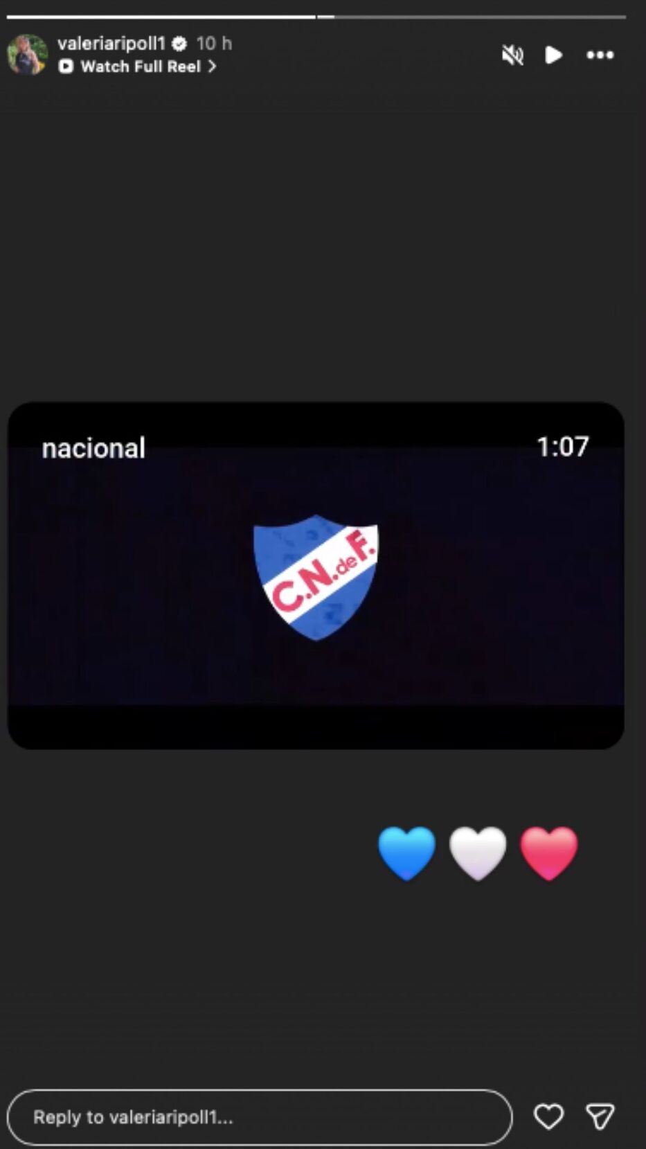 Foto: Historias de Instagram/ @valeriaripoll1