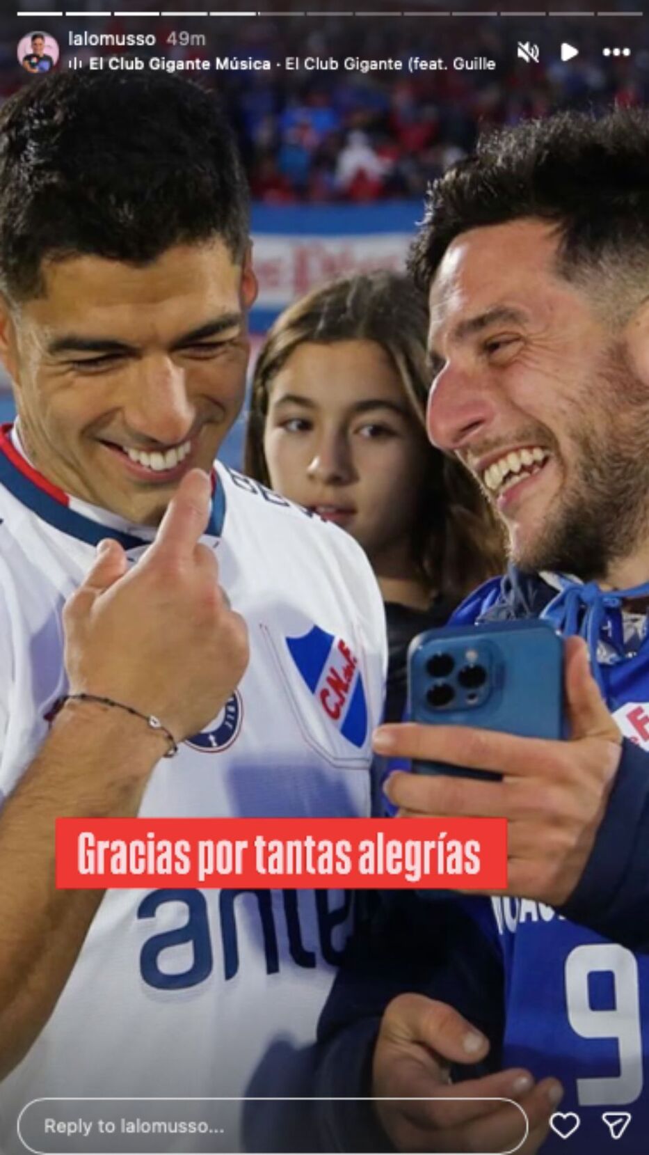 Foto: Historias de Instagram/ @lalomusso
