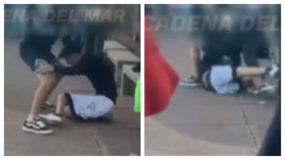 A las piñas: jóvenes protagonizaron una intensa pelea en las inmediaciones de un liceo