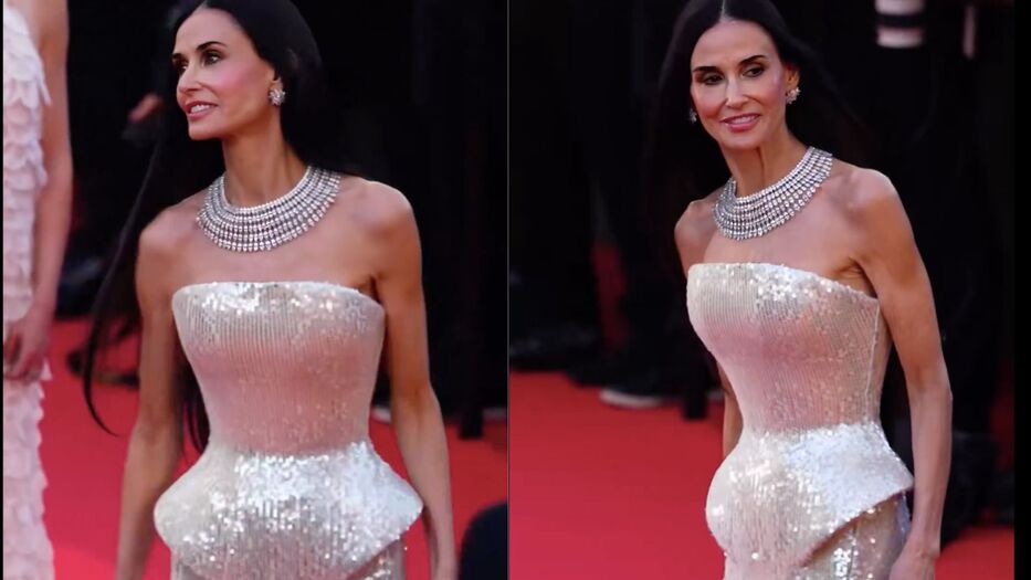 Demi Moore impactó en Cannes y su extrema delgadez reavivó el debate sobre Ozempic