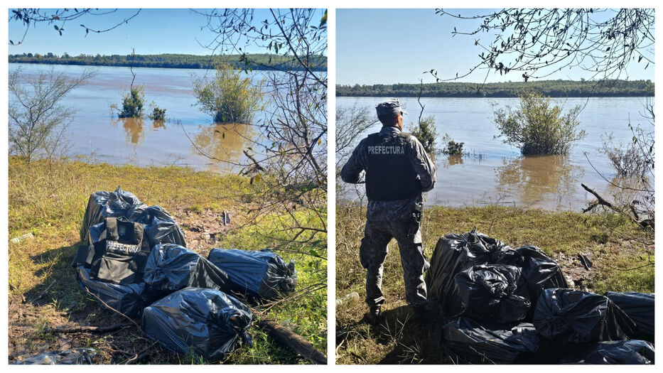 Argentinos intentaron entrar contrabando a Uruguay y arrojaron carga de $ 877.000 al agua
