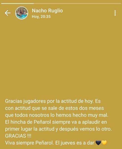 estado de WhatsApp / Ignacio Ruglio