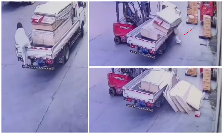 ¿Accidente o crimen? Trabajadora salva su vida de milagro en episodio con montacargas
