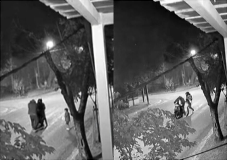 En familia: un hombre y una mujer con un bebé en brazos robaron una moto en Salto