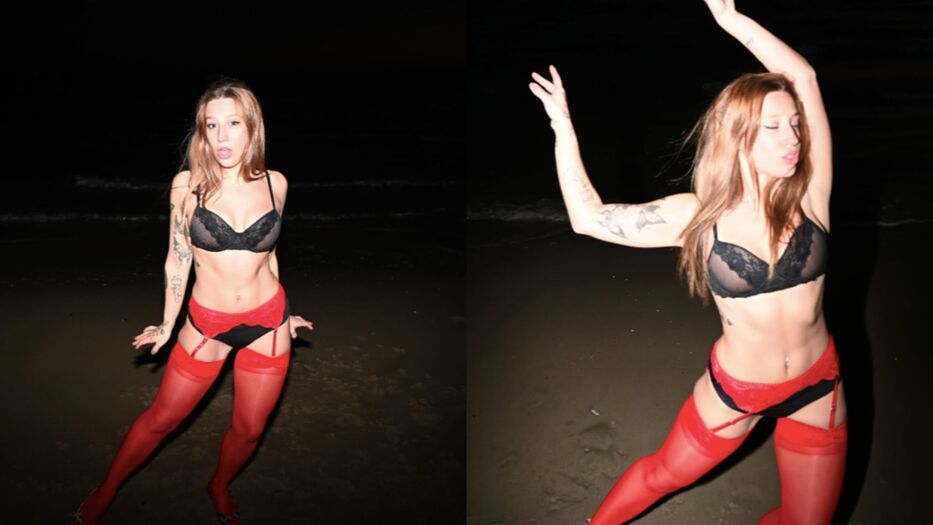 Cande de la Cruz sorprendió con una audaz producción nocturna estilo “showgirl”