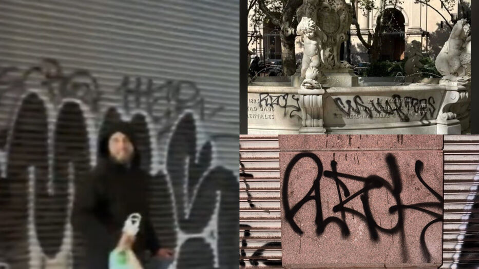 “No me grabes”: difunden videos de “Ruzok”, vándalo que grafiteó “casi todo el Centro”