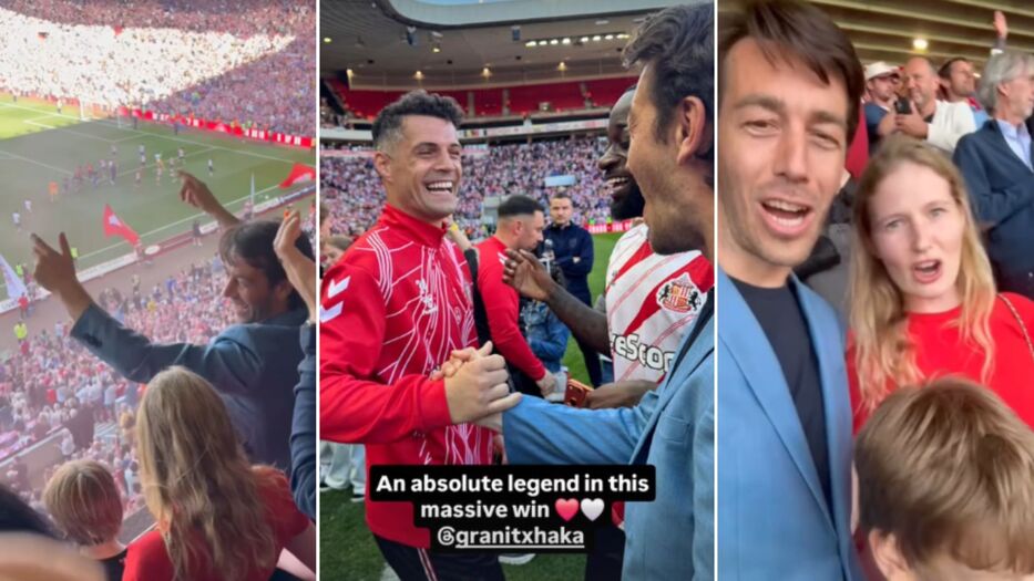 Vuelta olímpica y abrazo con Xhaka: el festejo de Sartori tras el fin de la Premier League