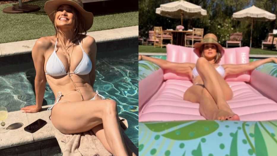 Al rojo vivo: Jennifer Lopez deslumbró al natural en microbikini blanco y look cowboy