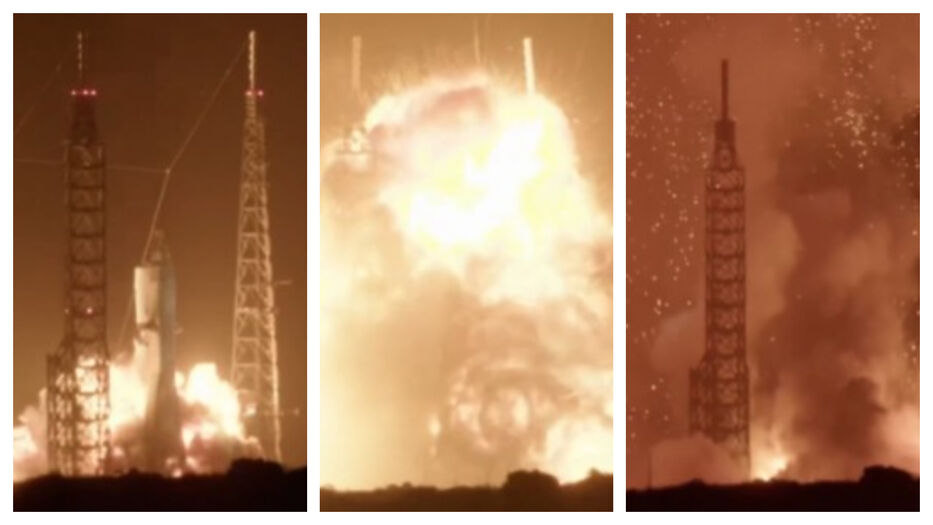 Revés para Jeff Bezos: así fue la brutal explosión del cohete New Glenn en su prueba