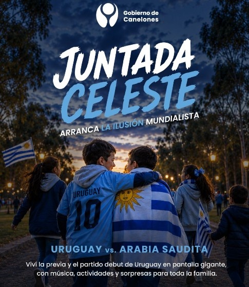 Juntada: Canelones invita a vivir el debut de Uruguay en el Mundial en el Roosevelt
