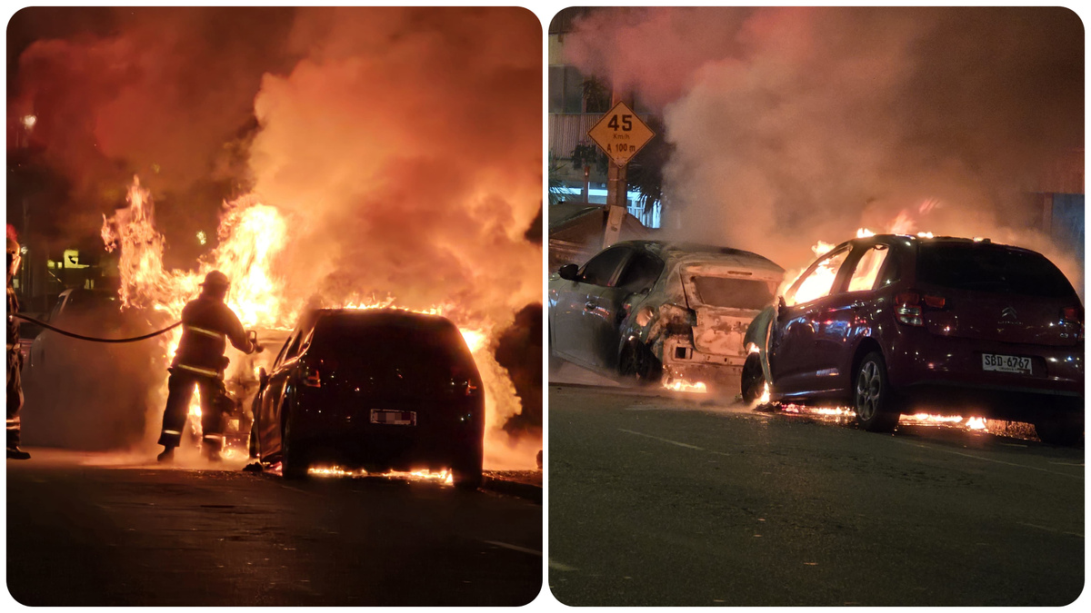 Dos vehículos estacionados en la rambla de Pocitos se prendieron fuego: qué se sabe