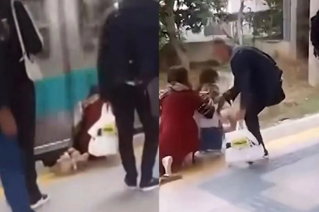 De milagro: una niña cayó a las vías justo cuando pasaba el tren, pero resultó ilesa