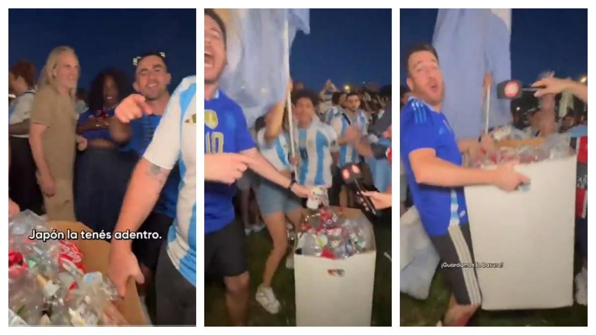 “¡Guardamos la basura!”: el cántico viral en el Mundial alrededor de una caja con botellas