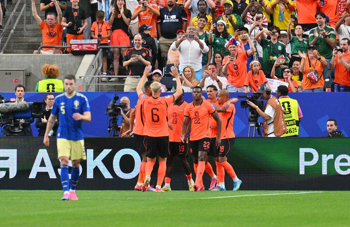 Mundial 2026: Países Bajos goleó 5-1 a Suecia en Houston y se encamina en el grupo F