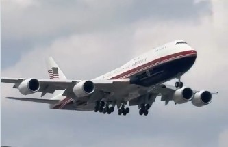 Aparecen las primeras imágenes en vuelo del nuevo Air Force One de Donald Trump