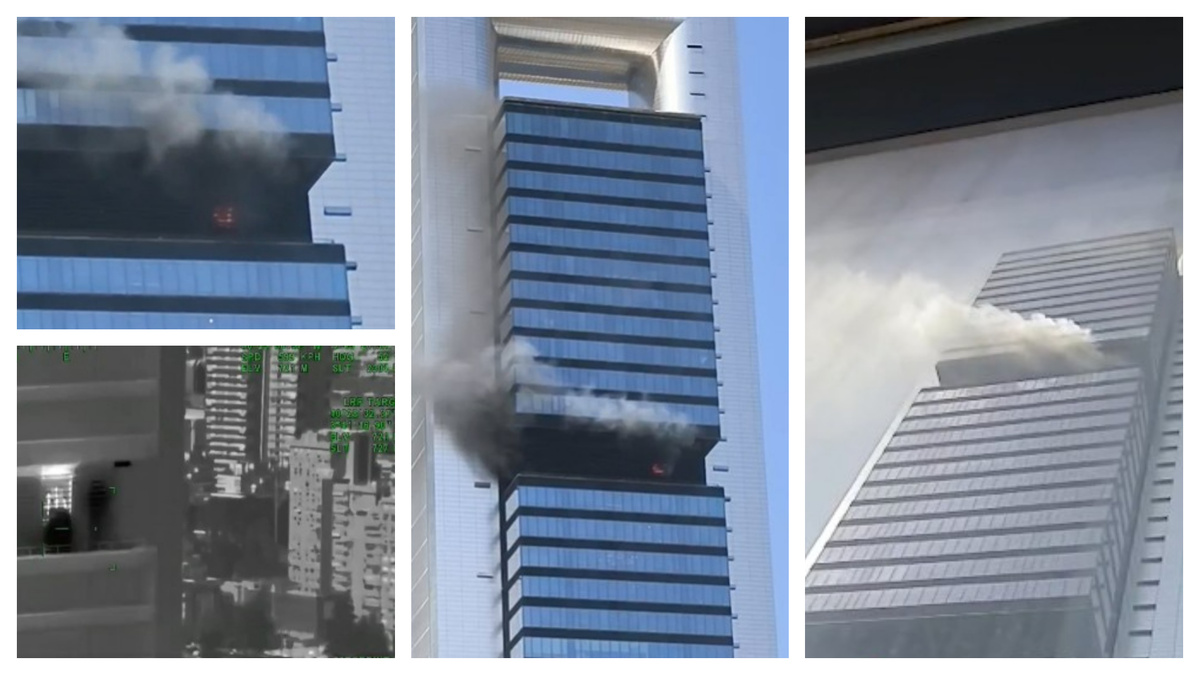 Desalojan majestuoso rascacielos de 49 pisos en Madrid por explosión adentro del edificio