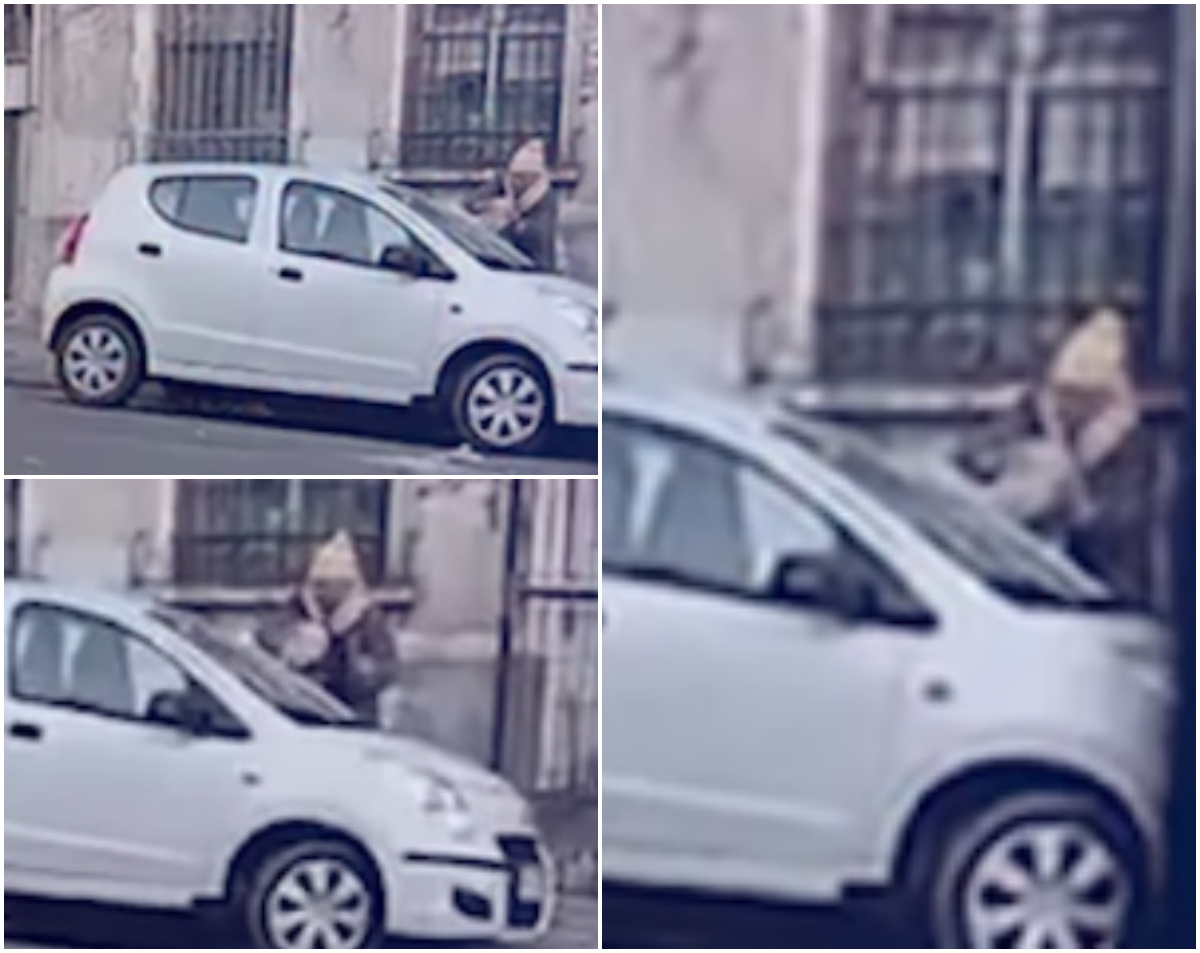 Filman a anciana que destroza autos de vecinos que paren frente a su casa en Montevideo