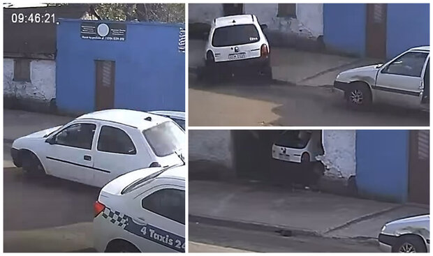 Inventó un garaje: perdió el control del auto y se metió en una casa a través de la pared