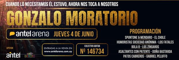 Antel Arena se prepara para un multitudinario show solidario por Gonzalo Moratorio