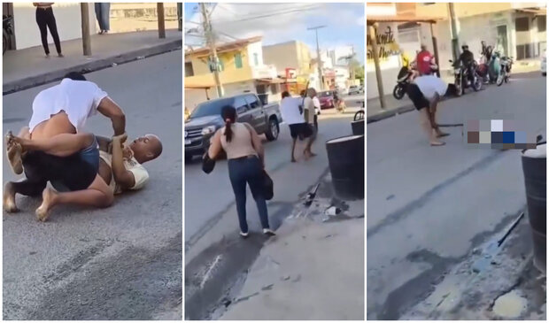 Duro: cuando la pelea parecía haber terminado, uno volvió co
