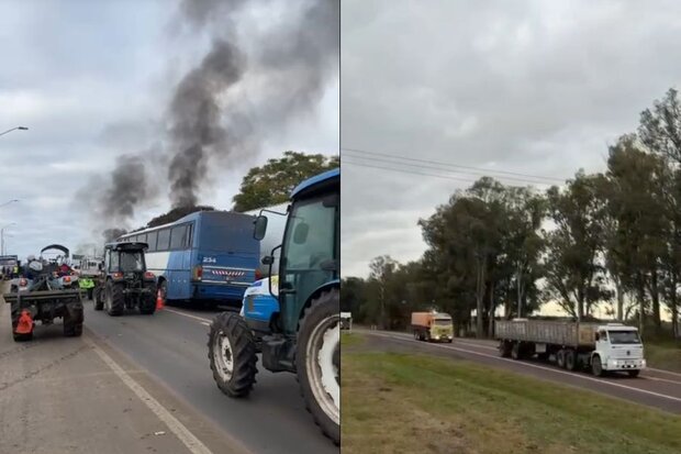 Siguen las protestas de camioneros con caravanas hacia Monte