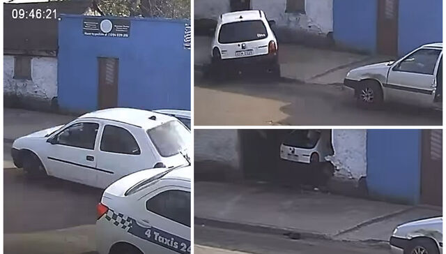 Inventou uma garagem: perdeu o controle do carro e entrou em uma casa através da parede.