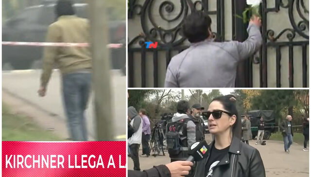 A despedida: fãs do Indio Solari se aproximam da casa para dar um último adeus.