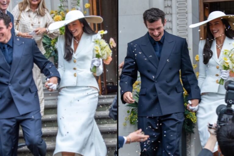 El look viral de Dua Lipa en su boda secreta: traje de dos piezas y un guiño a los años 70