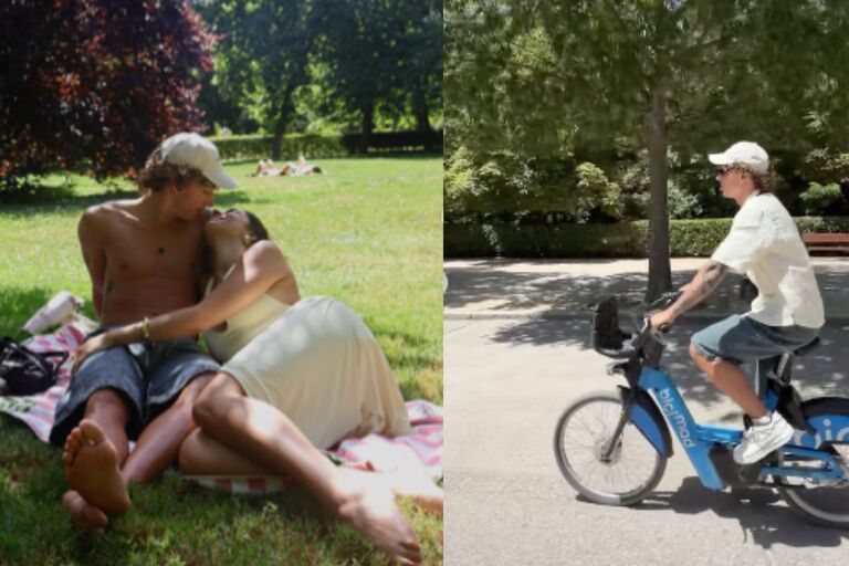 En bicicleta y de picnic por España: el tierno reencuentro de Boggio y Belén Facchin