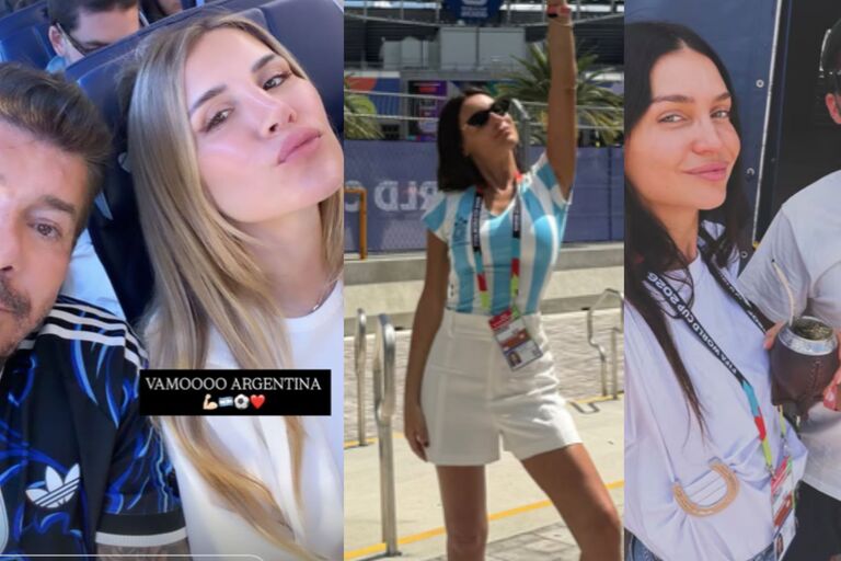 De Pampita a Tinelli: los famosos que viajaron al Mundial a alentar a Argentina