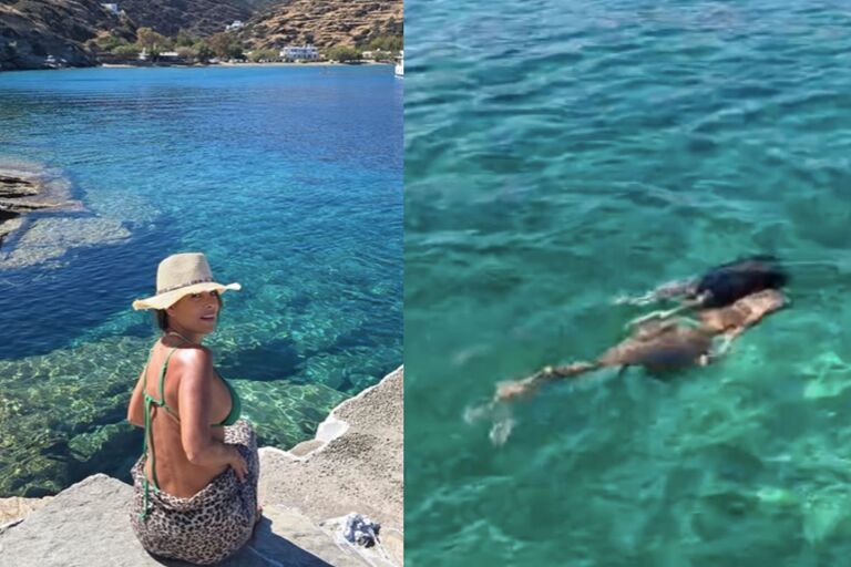 El viaje soñado de Victoria Rodríguez en Grecia: playas cristalinas, cultura y relax