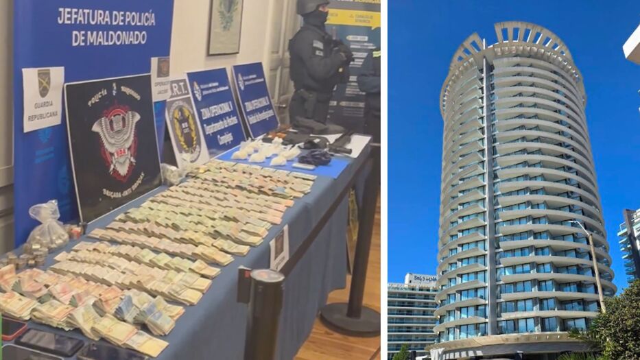 Allanaron la lujosa Art Tower en operativo que incautó 57 kilos de cocaína en Maldonado